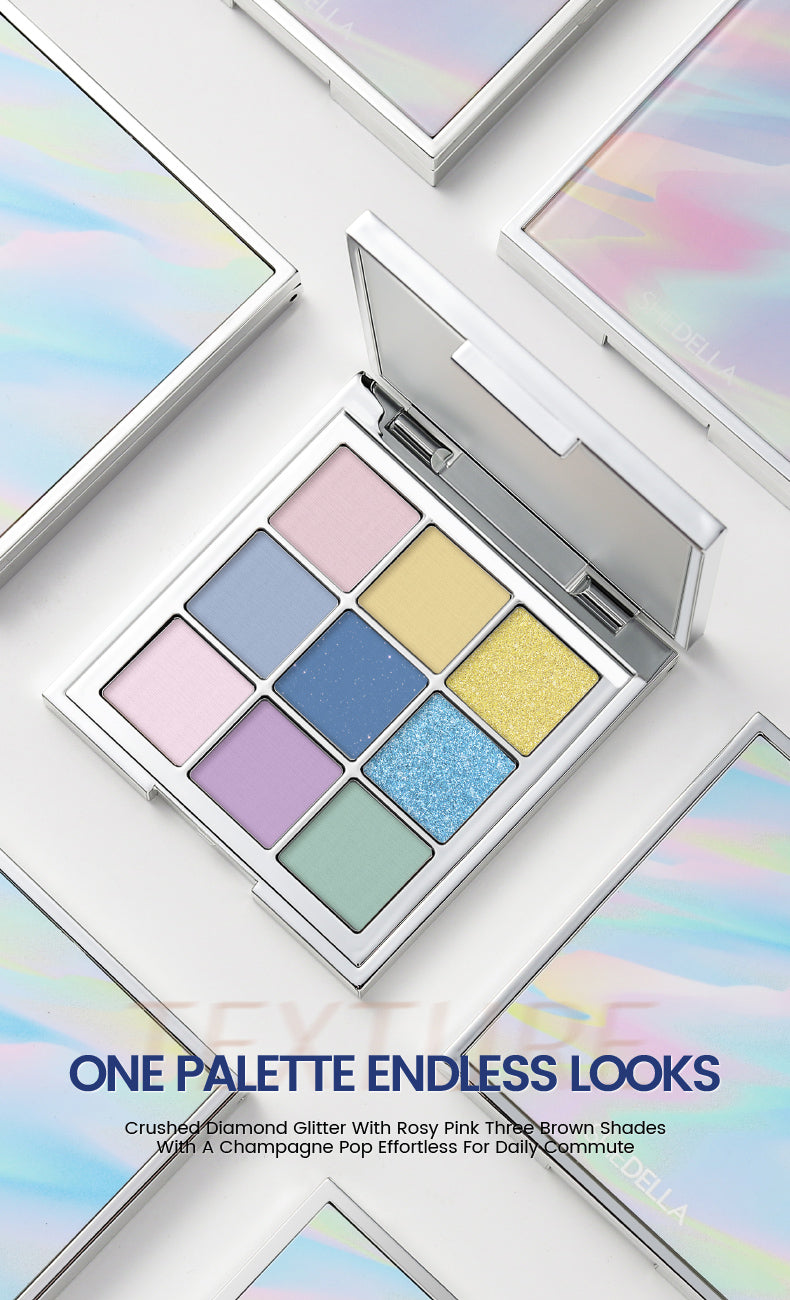 SheDella Official Store | COD Matte Eyeshadow Palette – Long-Wear Best Seller – 9 Shades – Smudge-Proof, Net Wt. 9g