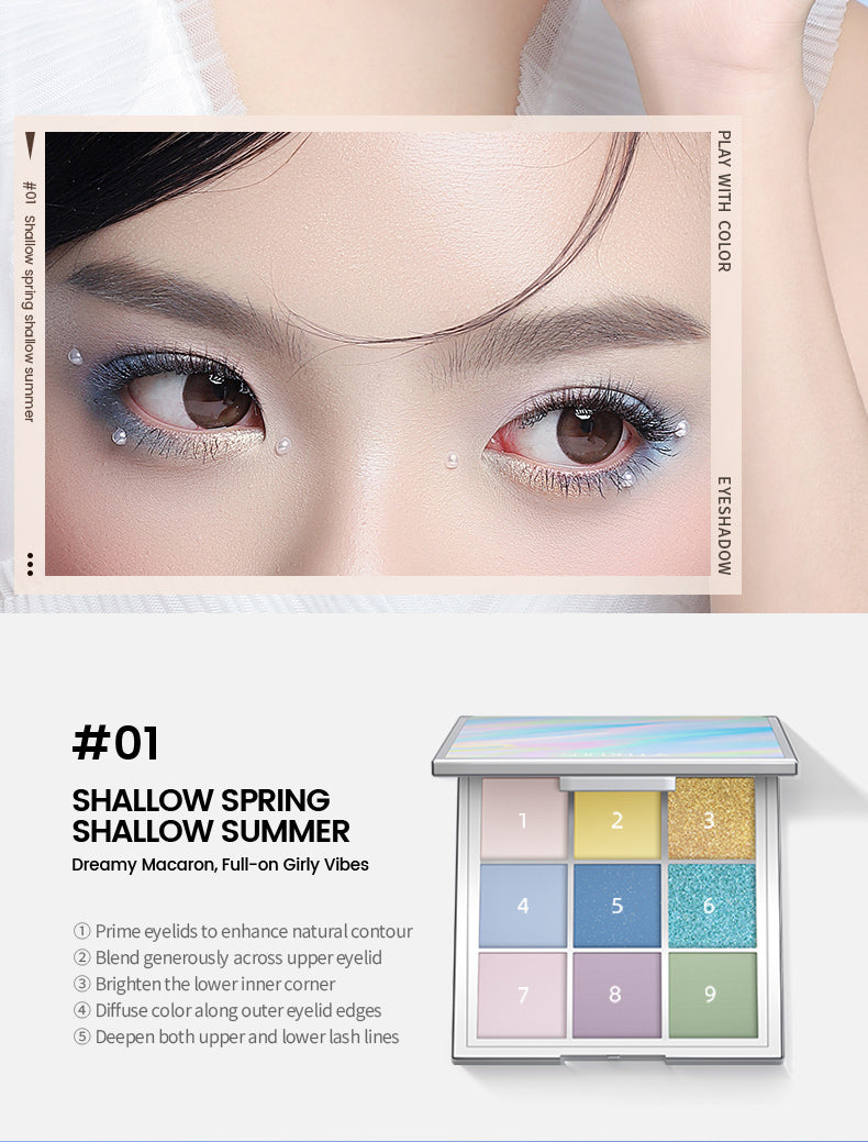 SheDella Official Store | COD Matte Eyeshadow Palette – Long-Wear Best Seller – 9 Shades – Smudge-Proof, Net Wt. 9g